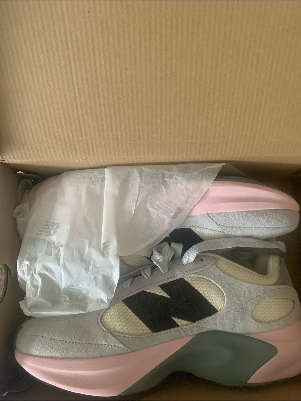 New Balance  Pink and Gray Chunky Lace-Up Sneakers for mens